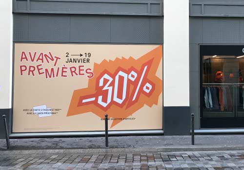 Communiquer vos promotions sur vos vitres avec les adhésifs temporaire